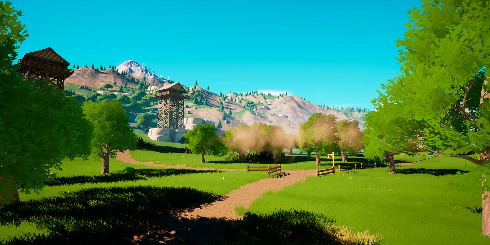 A view across the Be a Dino island